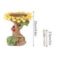 thumbnail image 3 of DPTALR Beautiful Sunflower Bird Bath Brown Pedestal For Outdoor, 3 of 9