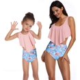 thumbnail image 3 of Girls Swimsuit High Waisted Two Pieces Bikini Set Swimwear Bathing Suits, 3 of 7