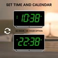 thumbnail image 3 of Digital Alarm Clock with Dual Alarms (7-5-2 Mode), Large 1.4" LED Display, USB-C & Battery Powered, Indoor Temperature (°C/°F), 4-Level Brightness, 2-Level Night Light - White, 3 of 10