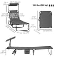 thumbnail image 3 of Outsunny Chaise Longues Pliantes 2 Pcs avec Dossier Réglable Gris Foncé, 3 of 10