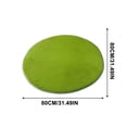 thumbnail image 2 of Round Solid Coral Velvet Memory Foam Carpets Area Rug Bedroom Doormat Floor Mat Mats, 2 of 4