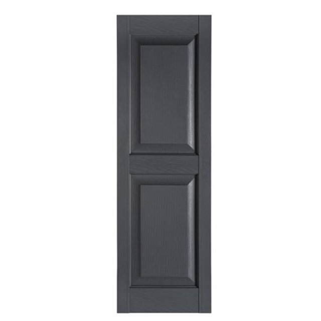 Premier Panneau Surélevé Extérieur Volets Décoratifs, Gris Foncé - 15 x 71 Po.