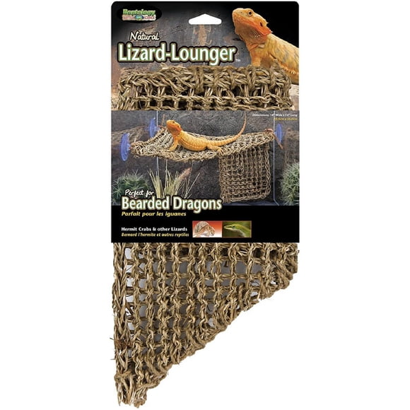 Penn-Plax Reptoology Natural Lizard Lounger Triangle Corner Hammock - Great for Reptile Terrarium Tanks - Large