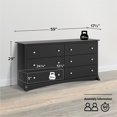 thumbnail image 2 of Prepac Sonoma Commode à 6 Tiroirs de 59 Po en Bois d'Ingénierie, Noire, 2 of 12