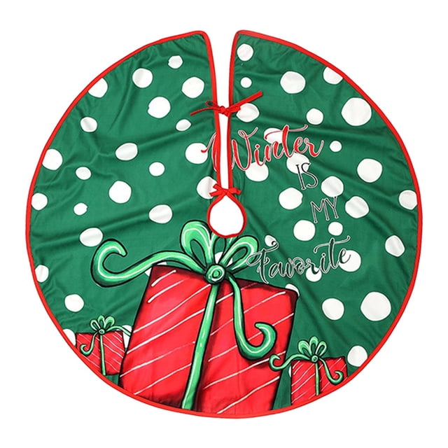 Pisexur Christmas Tree Skirt ,Many patterns 35.16"Christmas Tree Upholstered Bottom Cover, Suitable For Christmas Tree Decorations, Christmas Family Gathering Christmas Decorations Christmas Gifts