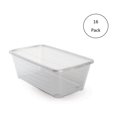 thumbnail image 2 of Life Story 6Q Rectangular Clear Plastic Protective Storage Shoe Box (16 Pack), 2 of 5