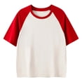 thumbnail image 1 of MIASHUI T-Shirts Garçons Filles Coton Col Rond Basique Superposition Usage Quotidien, Beige, 10-11 Ans, 1 of 8