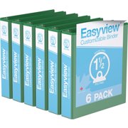 Davis Group, Easyview Premium, Round Ring, Customizable, View Binder, 6 Pack, 1.5"