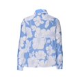 thumbnail image 5 of Pompotops Femmes Mode Imprimé Décontracté Manches Longues T-shirt Blouse en Lin Hauts Liquidation, 5 of 5