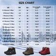 thumbnail image 4 of Bottes de Neige pour Hommes Femmes Imperméables Légères Chaussures de Randonnée Hiver Extérieur Chaudes Doublées de Fourrure Bottes de Randonnée, 4 of 6