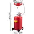 thumbnail image 2 of VEVOR Réservoir de Vidange d'Huile 20 Gallons, Vidange d'Huile Portable à Air, Récipient de Vidange d'Huile, Drainage de Transfert de Carburant Fluide à Hauteur d'Entonnoir Ajustable, avec Roue pour un Retrait Facile de l'Huile, 2 of 9