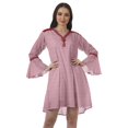 thumbnail image 1 of Moomaya Robes Mini Imprimées à Col en V pour Femmes Manches à Volants Robes de Plage pour Femmes, 1 of 4