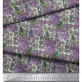 thumbnail image 2 of Soimoi Poly Georgette Fabric Leaves, & Parrot Bird Decor Fabric Printed Yard 42 Inch Wide, 2 of 3