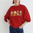 thumbnail image 4 of 50 % de Rabais Liquidation Chandail Surdimensionné pour Femmes 2023 Halloween Chandail Décontracté Aguichant Mode Imprimé Manches Longues Col Rond Chandail Blouse Hauts Sans Capuche, 4 of 7
