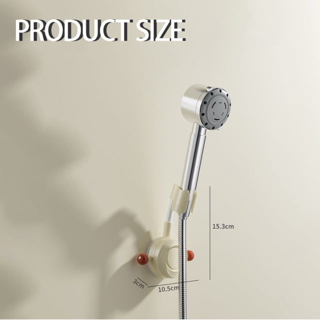 Shishian Accessoires de Salle de Bain en Liquidation! Support de Douche à Ventouse Intégré Sans Perçage Support de Douche à Ventouse Réutilisable Support de Pomme de Douche Portable Tablette de Douche à Ventouse Essentiels pour la Maison