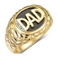 thumbnail image 3 of RYLOS Mens Rings 14K Yellow Gold Ring With Diamonds and Black Onyx Designer DAD Ring; Rings For Men Size 10, 3 of 6