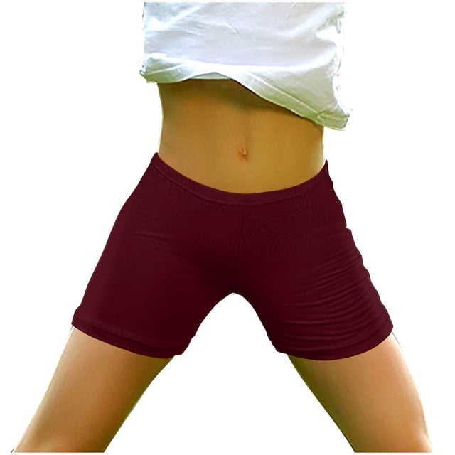 Birdeem Girls Casual Spring and Summer Solid Elastic Waist Kids Shorts