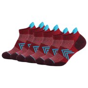 Weiqiqre 3 Pairs Mens Athletic Running Ankle Socks Men Low Cut Color block Sweat-absorbing Breathable Workout Socks