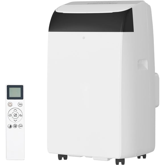 Garvee Climatiseur Portable 14000 BTU, Refroidit des Pièces jusqu'à 750 Pi2 pour Chambre, Unité AC 3-en-1 Portable avec Modes Déshumidificateur et Ventilateur, Écran LED, Télécommande et Trousse pour Fenêtre pour la Maison, le Bureau