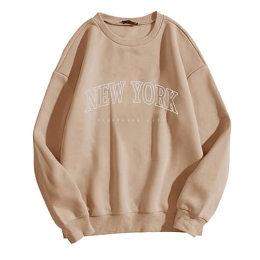 2025 Womens Casual Long Sleeve Baggy Long Sleeve Graphic Tee Shirts Crew athletic Works Jackets Neck Sweatshirts Pullover Tops Casual Shirt for