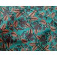 thumbnail image 4 of oneOone Silk Tabby Fabric Leaves & Floral Block Fabric Prints By Yard 42 Inch Wide, 4 of 4