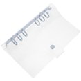 thumbnail image 3 of Binder Cover Snap Button Lock Binder Transparent Notebook Cover Refillable Notebook Shell, 3 of 9