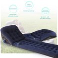 thumbnail image 4 of Dark Blue Flocked PVC Inflatable Sleeping Pad - Lightweight 5.2lb Press-Inflatable Camping Mat with 200lb Capacity, Portable 17.3x11x2.75in Storage, Outdoor Tent-Use Moisture-Proof Air Mattress and, 4 of 6