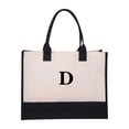 thumbnail image 1 of TopLLC Canvas Bag With Adjustable Zipper Strap For Initial And Makeup Bags, Women's Birthday Gift, 1 of 1