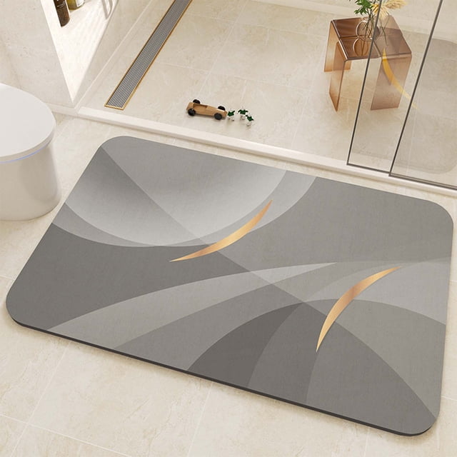 Summer Savings!Super Absorbent Bathroom Bath Mat Quick Dry Floor Mat,Diatomaceous Earth Mat,Non Slip Thin Bathroom Rugs,Rubber Backed,Bathroom Rug in Front Of The Kitchen Sink,Shower Room,Bathtub