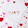 thumbnail image 1 of Cadeaux de la Saint-Valentin T-shirt Décontracté à Manches Courtes et Col Rond pour Femmes avec Imprimé Arbre de Noël, 1 of 6