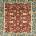 thumbnail image 1 of Ahgly Company Tapis d'Intérieur Carrés Abstraits Rouges Orientaux, 6 Pieds Carré, 1 of 6