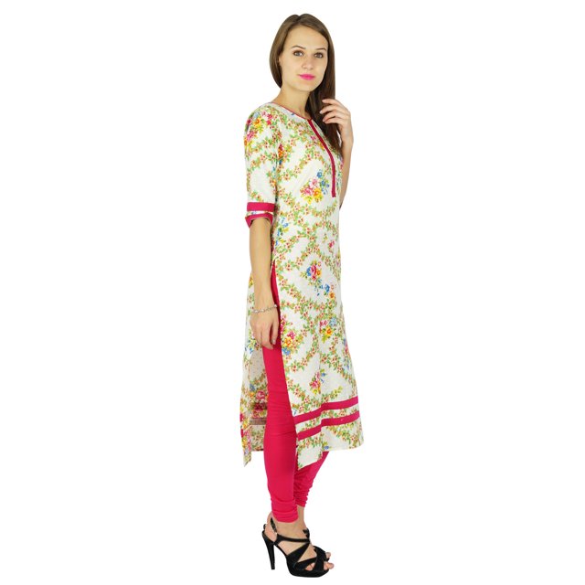 Phagun Kurta Bollywood Indienne de Designer pour Femmes Kurti Ethnique Tunique en Coton Robe