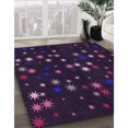 thumbnail image 3 of Ahgly Company Tapis d'Intérieur Lavable en Machine Carré Transitionnel Violet Jam Violet, 6 Pieds Carré, 3 of 7