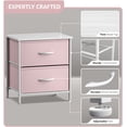 thumbnail image 4 of Sorbus 2 Drawers Nightstand Chest End-Table - Pink, 4 of 11