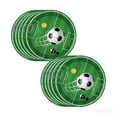 thumbnail image 2 of Fesfesfes 10 Pcs Disposable Football Pattern Paper Plates Sturdy Drinking Cups Party Daily Use Home Office Picnic Supplies, 2 of 6