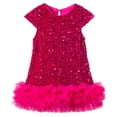 thumbnail image 4 of oqasdz Robe Fille Robe de Fête en Maille pour Filles Robe Tutu Élégante avec Appliqué à Paillettes Célébrations, 4 of 6
