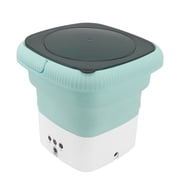 Convenient Laundry Solution Portable Washing Machine ABS Mini Size Washer Noiseless Mini Foldable Laundry Bucket Washer for RV Travel Apartment US Plug 120 to 240V Portable