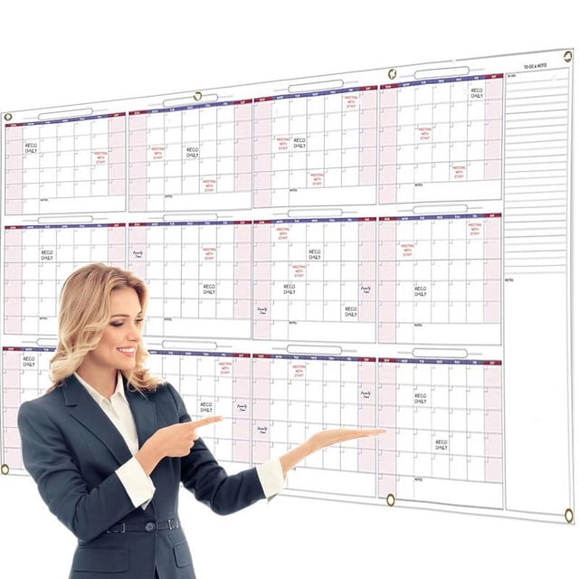 Chmadoxn Calendars 34 X 59 Inch Oversized Erasable Wall Calendar Planner Undated Planner A calendar