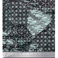 thumbnail image 2 of Soimoi Rayon Fabric Damask Patchwork Printed Craft Fabric by the Yard 56 Inch Wide, 2 of 3