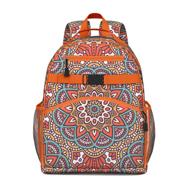 Sac à Dos Étudiant Spirituel Coloré Zen avec Bretelles Réglables, Boucle de Poitrine, Léger et Durable