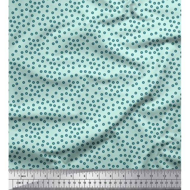 Soimoi Rayon Fabric Gear Parts Shirting Print Sewing Fabric Yard 56 Inch Wide