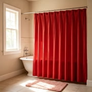 EGNMCR Curtains Shower Stall Curtain Or Liner Flexible Sturdy Plastic Curtain Water Repellent For Bathroom Hotel Red Plastics curtain