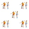 thumbnail image 2 of Wweixi 1/87 Diorama Graffiti Figure Characters Resin People Train Layout white yellow 5Set, 2 of 6