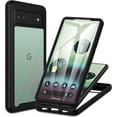 thumbnail image 1 of GHSDFBB Google Pixel 6a Étui, Étui Antichoc avec Protecteur d'Écran Intégré, Robuste Durable Protection Intégrale Robuste Pare-Chocs 360° Étui de Téléphone Cellulaire Transparent pour Google Pixel 6a 5G-Noir, 1 of 7