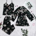 thumbnail image 2 of Fgnfyis Ensemble de Détente pour Femmes 3 Pcs à Manches Longues avec Shorts et Bretelles Pyjama Ensembles de Pyjama pour Femmes Noir P, 2 of 9