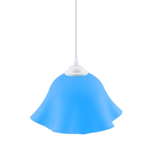 BELOVING Modern Flower Shaped Ceiling Pendant Light Lamp Shade Chandelier Blue