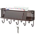 thumbnail image 1 of Deco Brothers Wall Key Holder and Mail Organizer Bronze, 1 of 5
