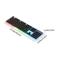 thumbnail image 3 of Cameland Illuminated Keyboard Floating Keys Mechanical Feel Gaming Keyboard Spherical Fingerprint Keycaps Multimedia Shortcuts High-Value Keyboard, 3 of 8