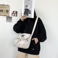 thumbnail image 4 of Japanese Harajuku Messenger Bag Canvas Students Shoulder Satchel (White), 4 of 7