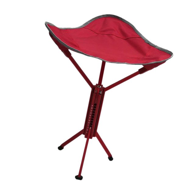 jinwen Tabouret de Camping Compact Petit Chaise Pliable pour Plage Barbecue Intérieur Extérieur Rouge